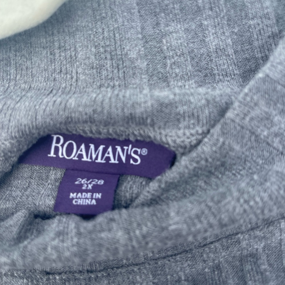 Romans grey mock turtle neck long tunic